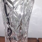 Cut crystal vase - high 13 cm - flared 8 cm