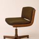 Set of 5 designer office chairs in solid wood