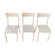 Series of 3 perforated metal chairs