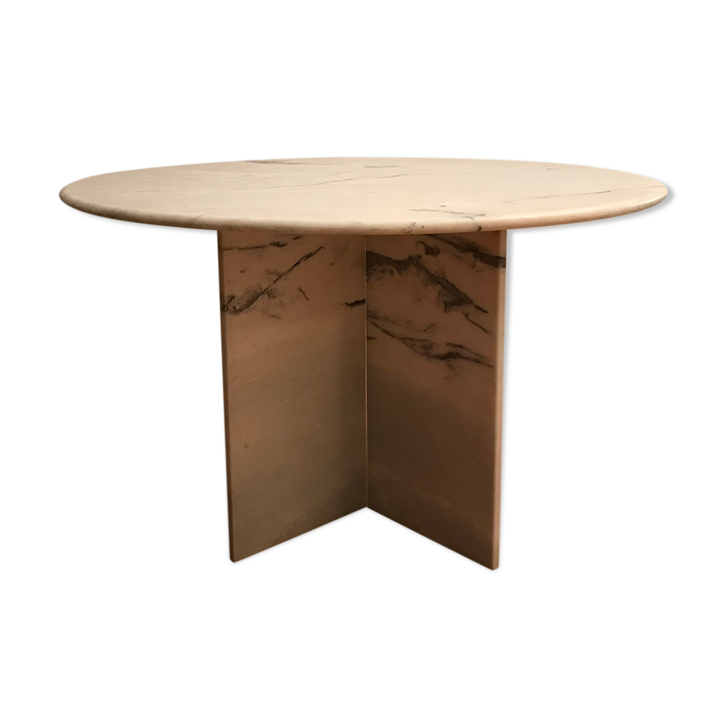 White marble dining table
