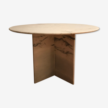 White marble dining table