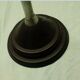 Vintage 60s floor ashtray in silver and black metal