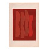 Collage on old paper - abstract art B253 signed eawy