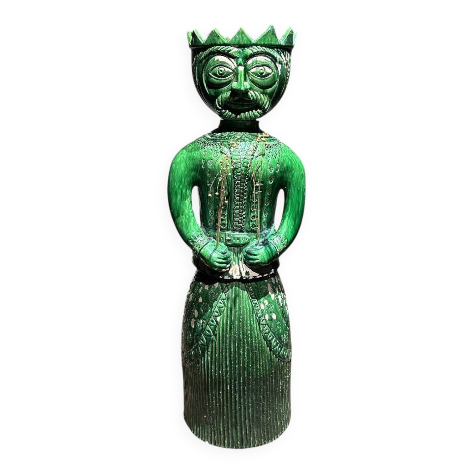 Roland Zobel - Large ceramic sculpture of a king
