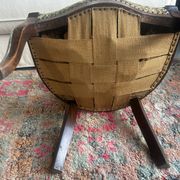 Restoration period armchair in solid walnut – France, circa 1820-1830