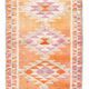 3x12 Soft Orange & Pink Handwoven Geometric Pattern Turkish Runner,87x352Cm