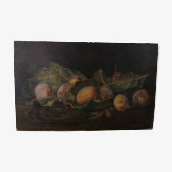 Ancient painting "the plums" still life