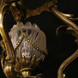 Art nouveau bronze chandelier, 1900s
