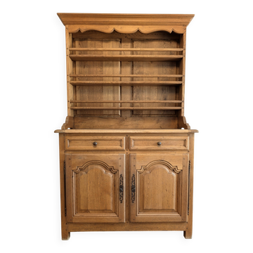 Buffet two bodies Old Furniture in solid oak, Italian rustic style