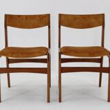 1960s Pair of Danish Teak Dining Chairs , Restored