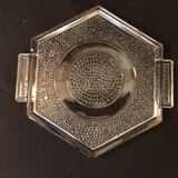 Hexagonal art deco glass top underplate