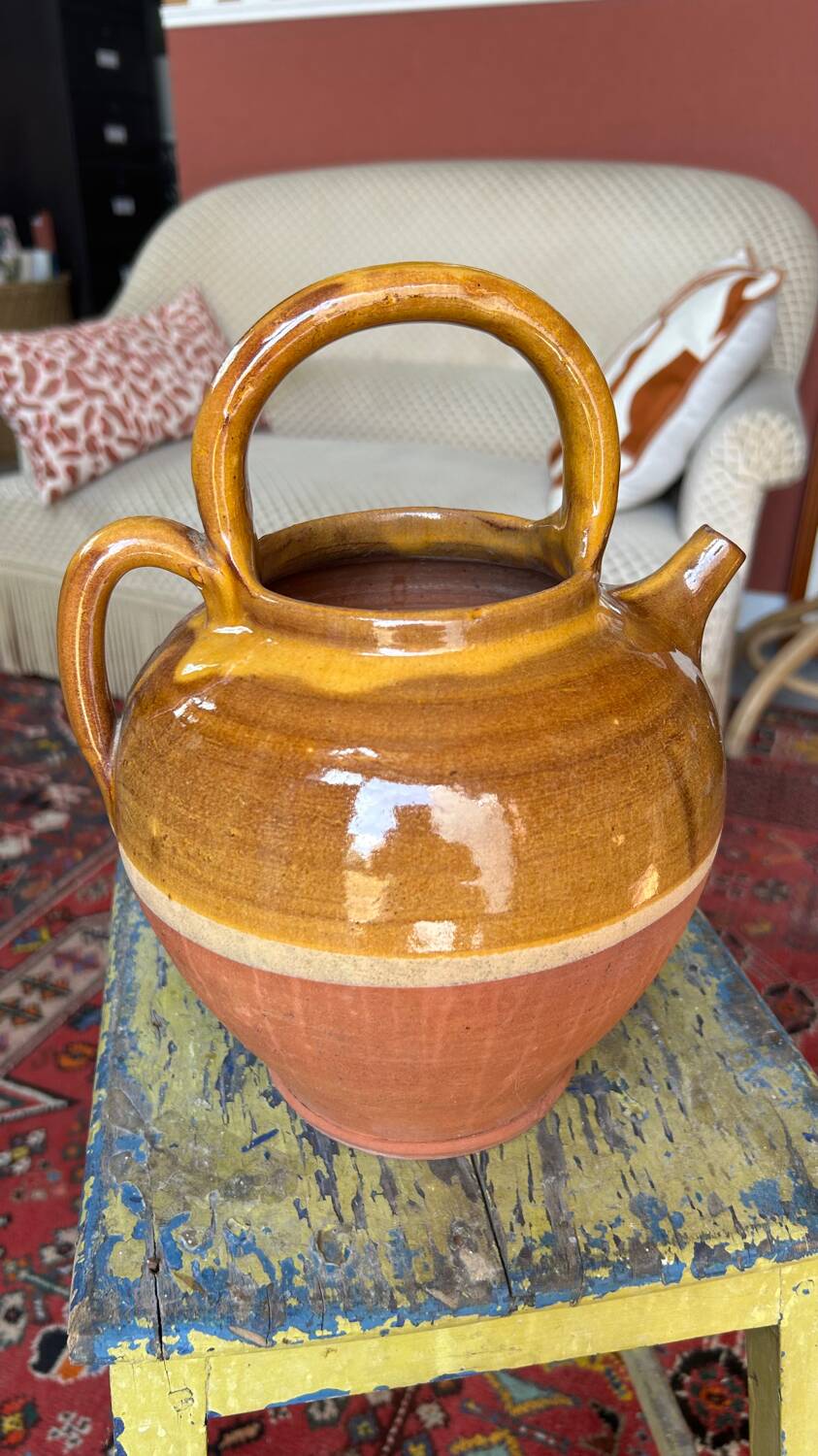 Yellow glazed jug