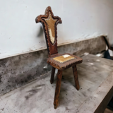 Folk art tripod chair