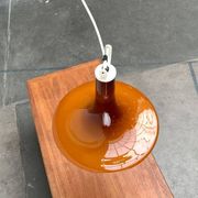 Mid-century glass tulip pendant by Peill & Putzler, 1960s.