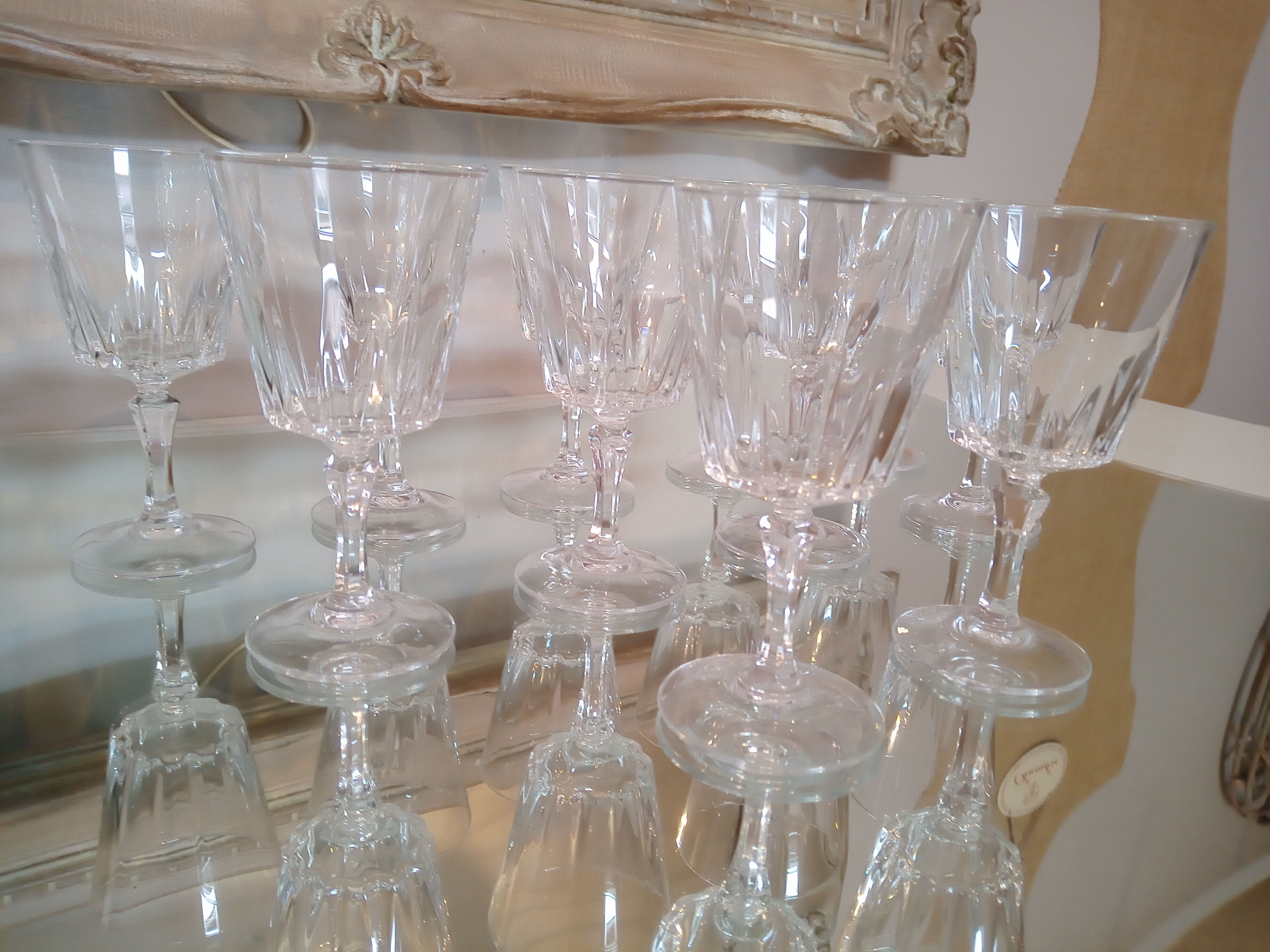 Lot of 11 port or antique crystal liqueur glasses