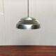 German pendant lamp in aluminium and glass from the Mid-Century space by Doria, 1960s.