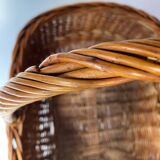 Woven wicker basket
