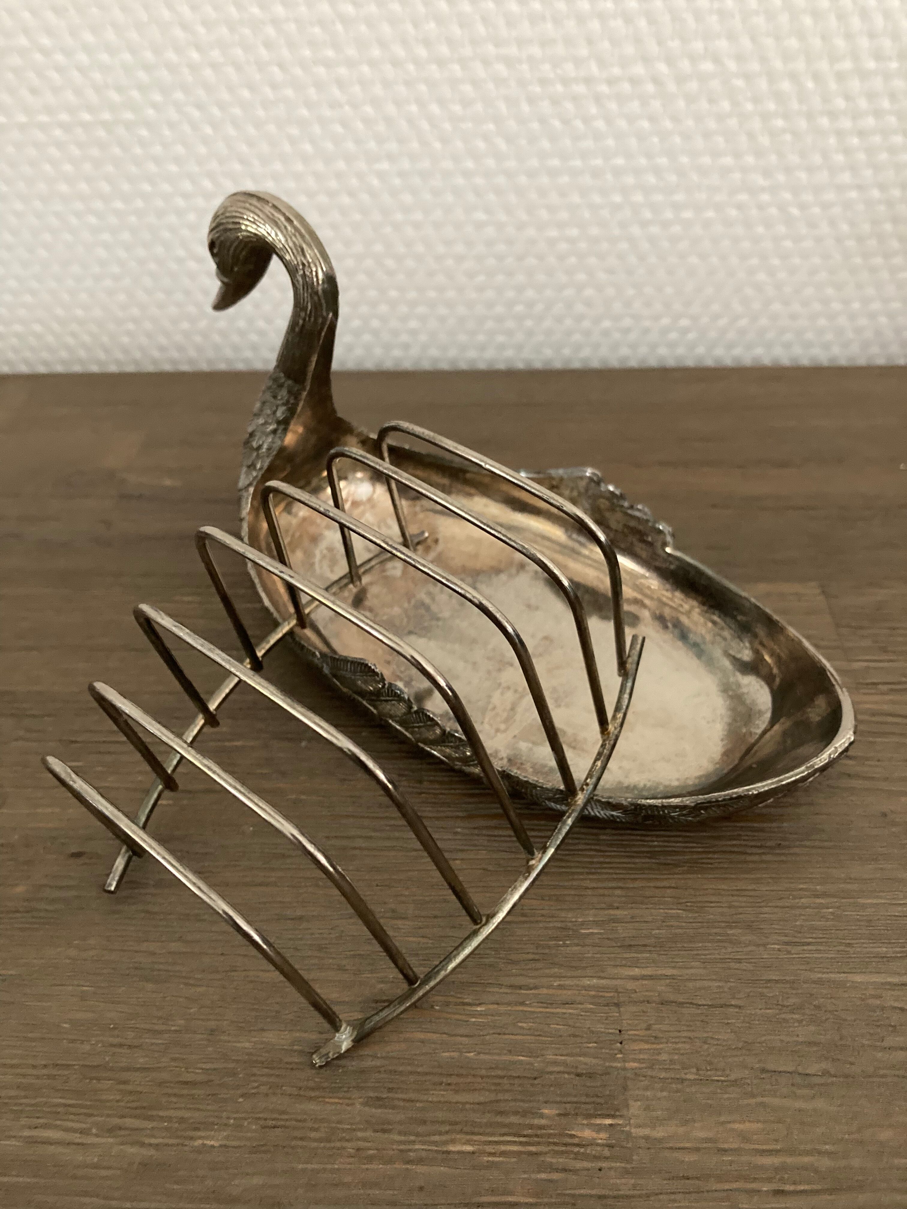 Swan toast holder
