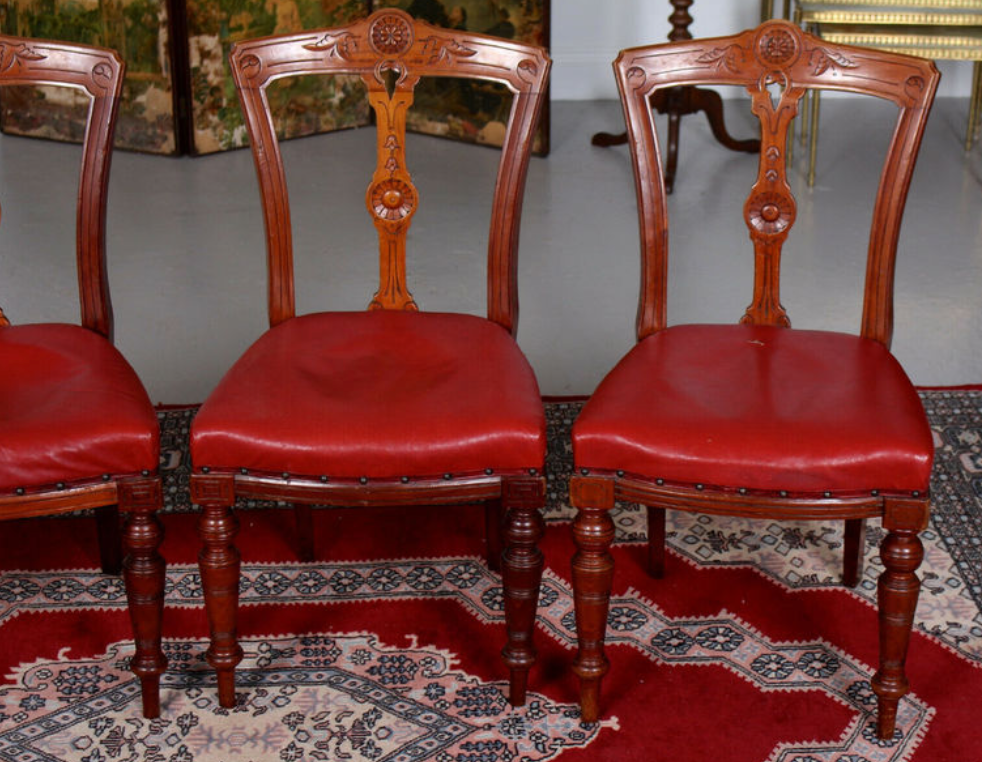 Set of four chairs of Victorian