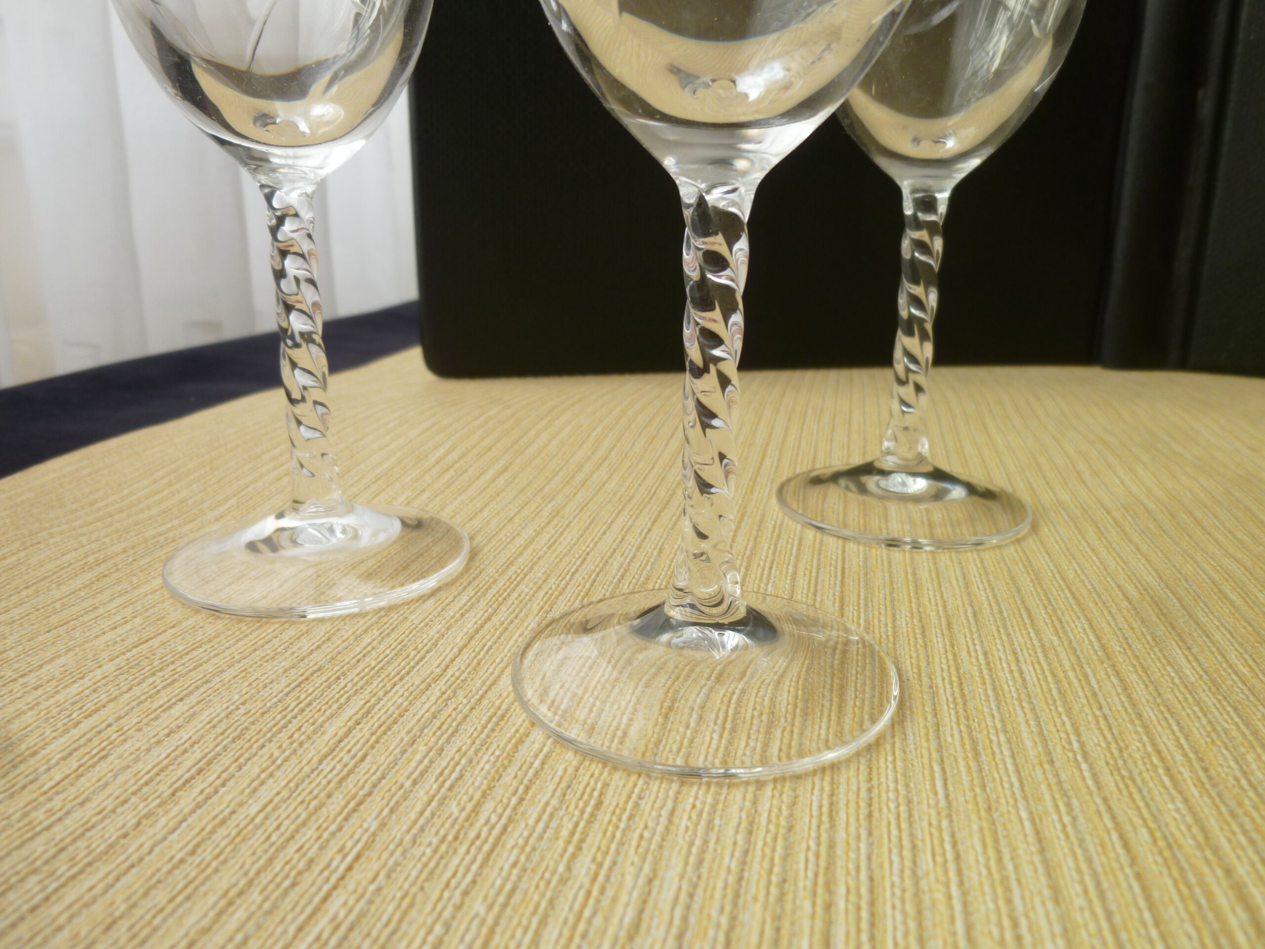 Set of 6 crystal digestive glasses from Arques model Epi