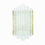 Mid Century Modern Ice Glass Wall Light From Doria, Germany, 1960s