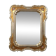 Miroir ancien à cadre doré avec décorations florales, Italie, XXe siècle