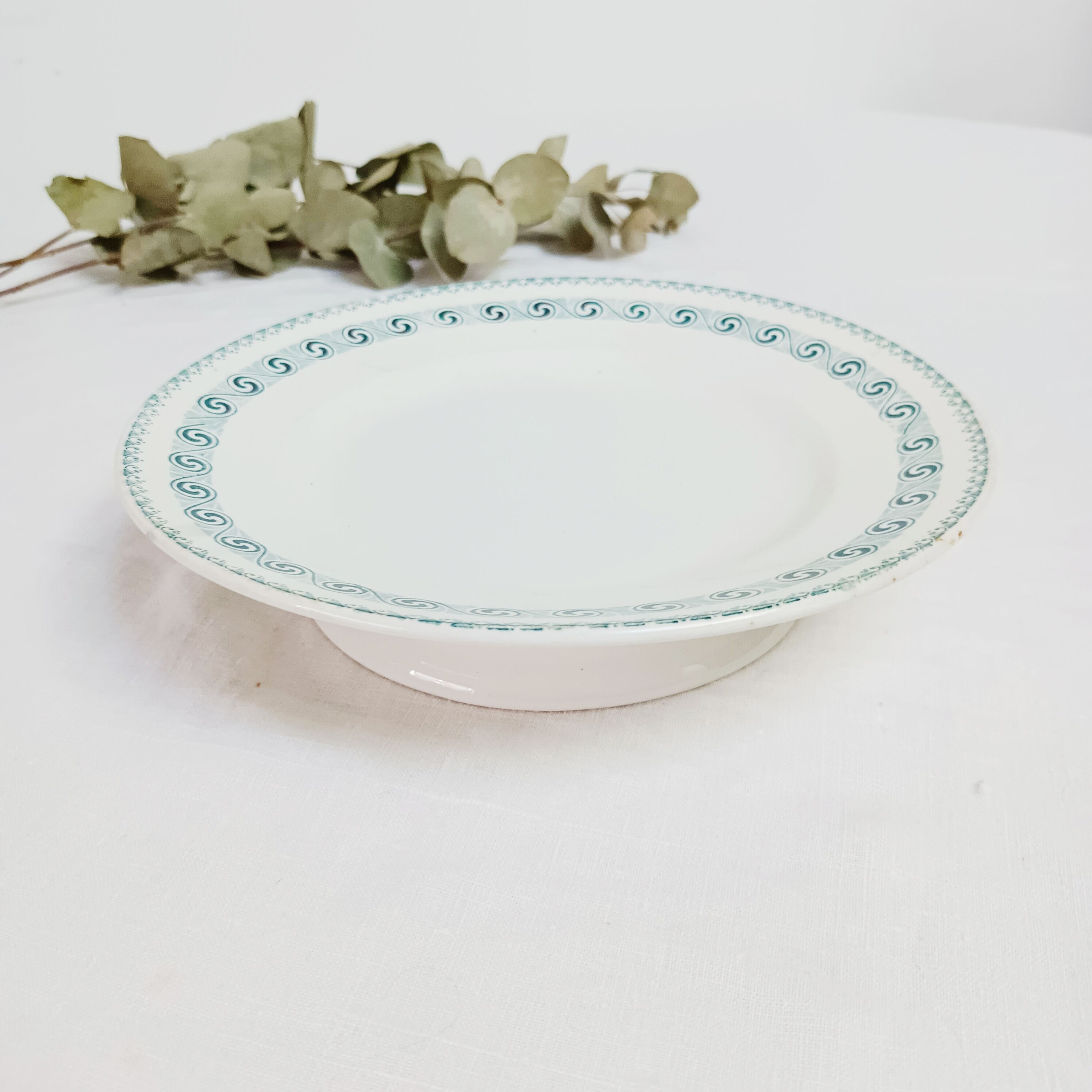 Ironstone compote dish Moulin des Loups and Hamage, Rachel model.