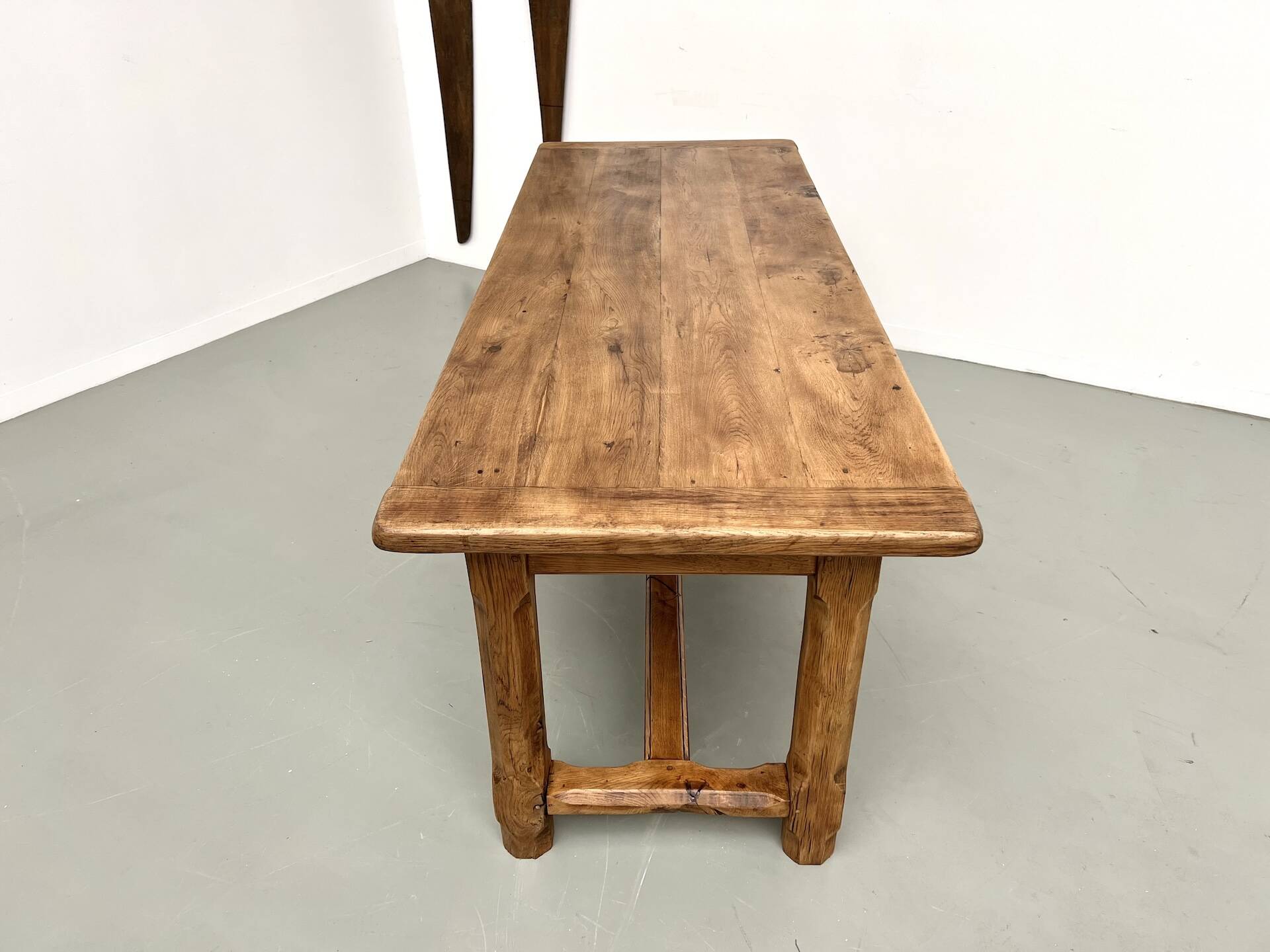Table de ferme XIXe siècle en chêne et noyer