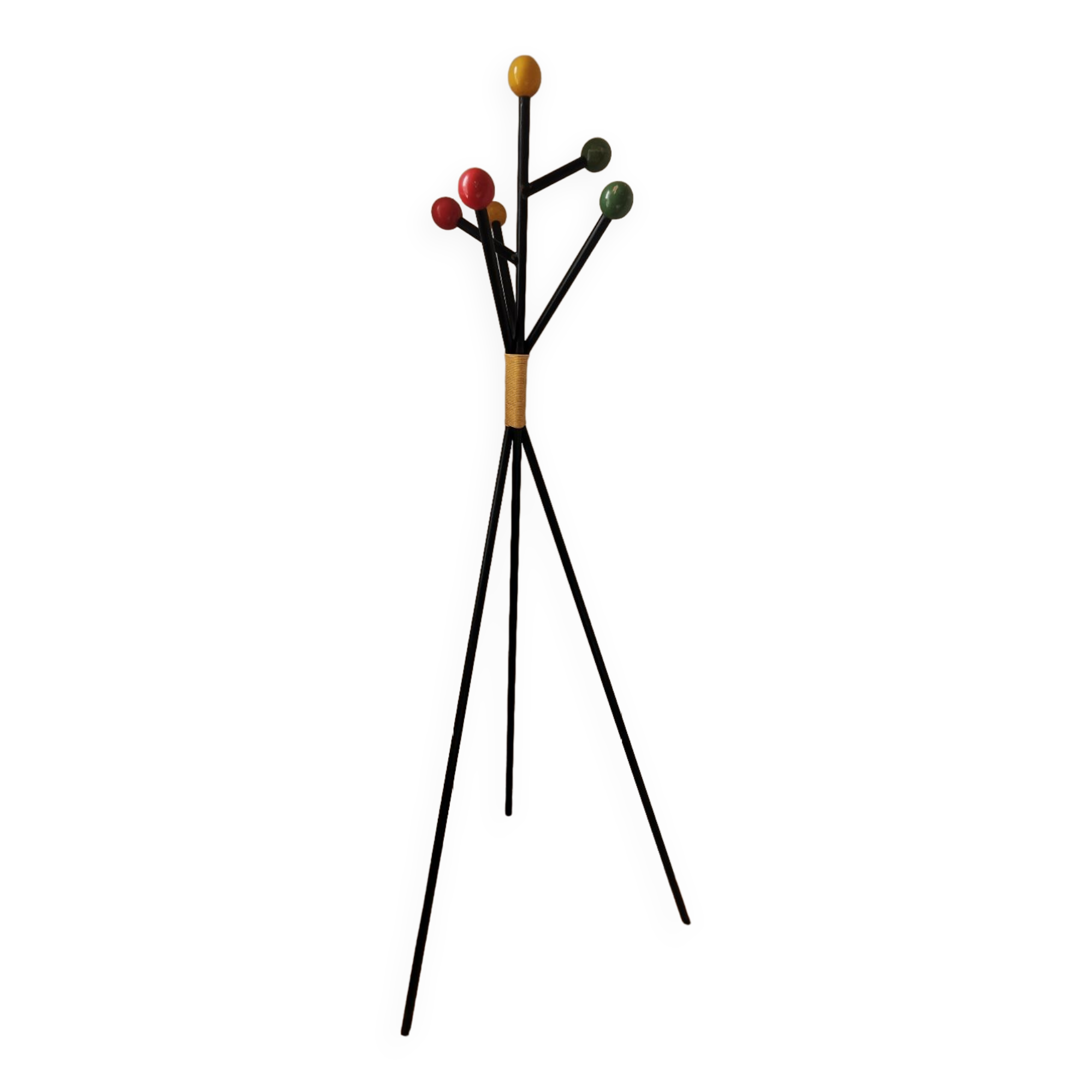 Vintage coat rack 50s balls