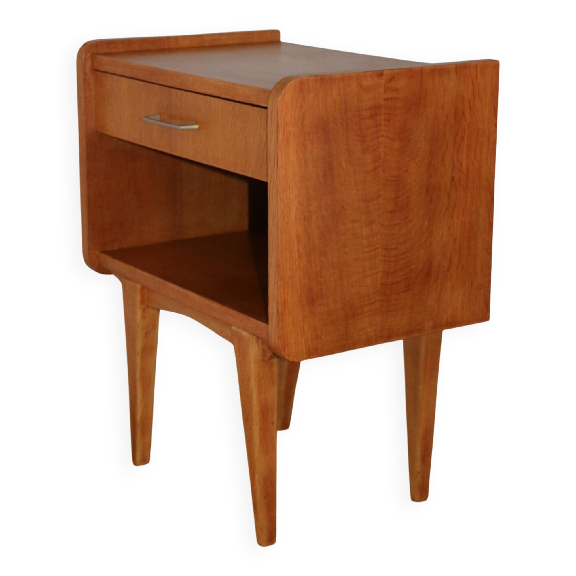 Oak bedside table with drawer, 1960