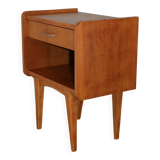 Oak bedside table with drawer, 1960