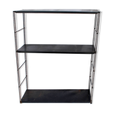 Vintage modular shelf in wrought iron and black sheet metal modernist DESIGN 1950-1960 STRING Tomado