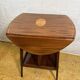 Antique Edwardian Mahogany Oval Drop Leaf Side Table (Circa 1900–1930)