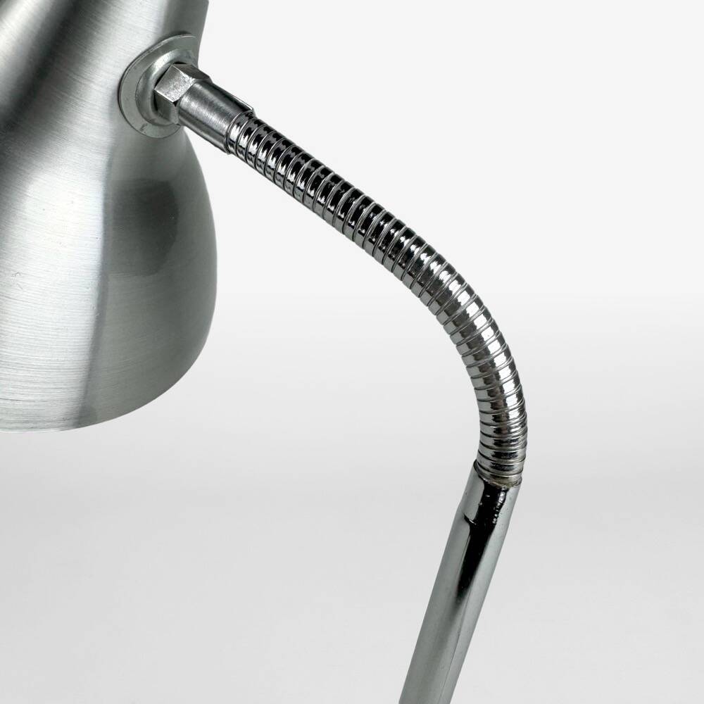 Flexible brushed aluminum lamp from the 60s