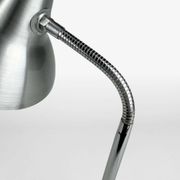 Flexible brushed aluminum lamp from the 60s