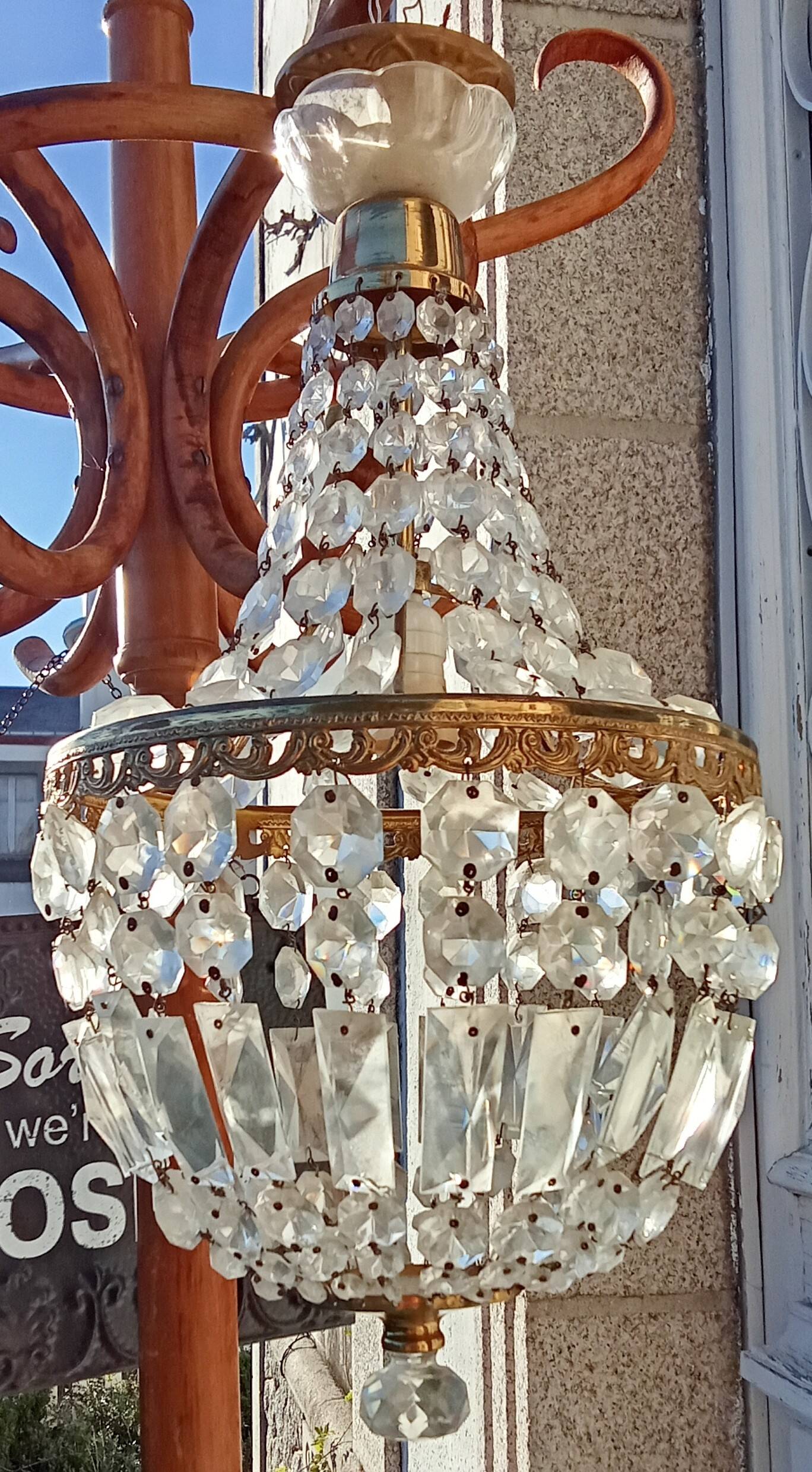 Antique hot air balloon chandelier with tassels