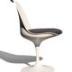 Eero Saarinen Tulip chair Knoll, aluminium base, blue cushion