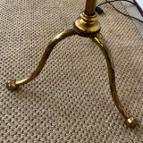 Lampadaire tripode en laiton vintage