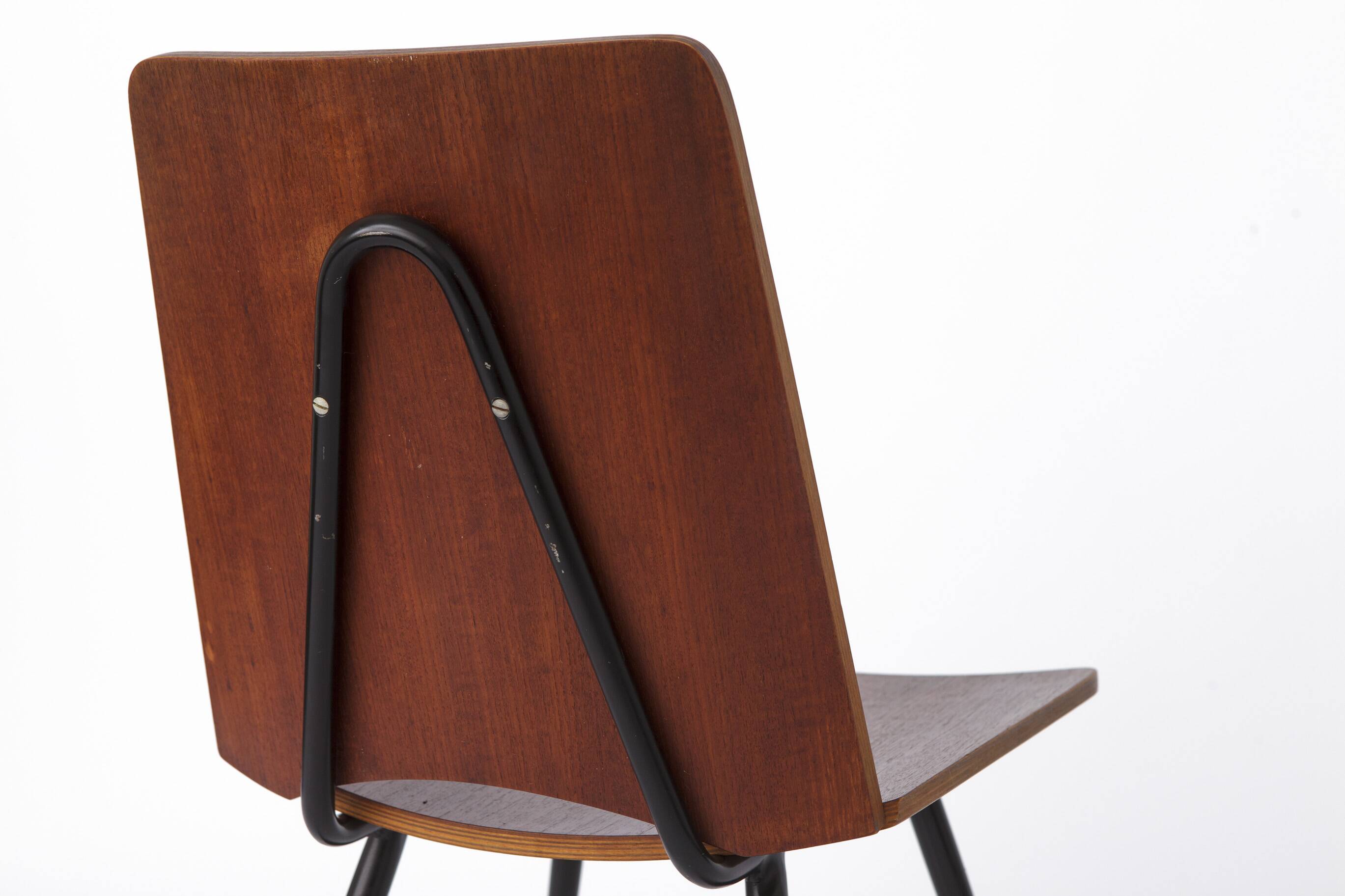 Mid Century Danish Chair 1950s Teak Plywood Chair, Scandinavian Vintage