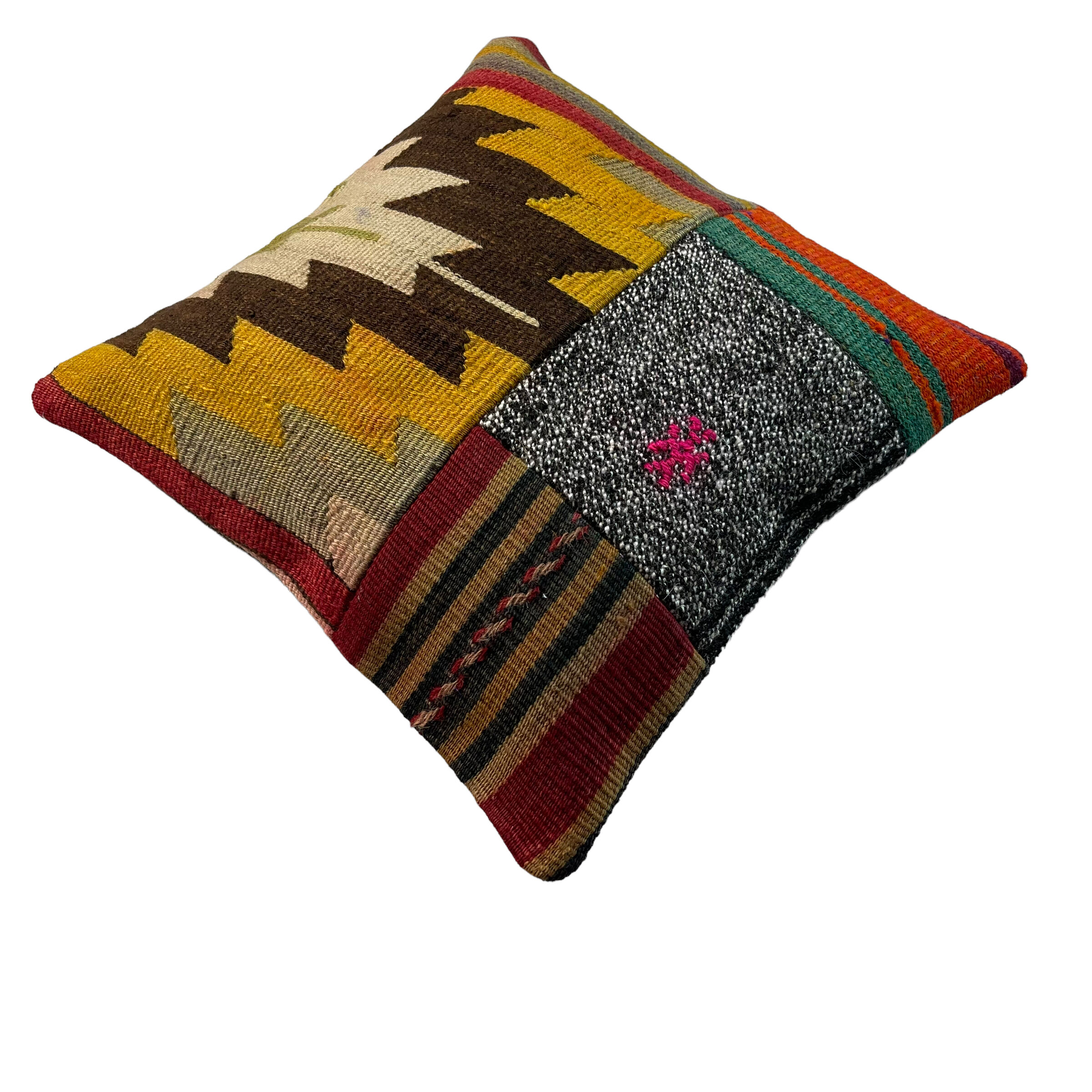 Vintage turkish kilim cushion cover 40 x 40 cm