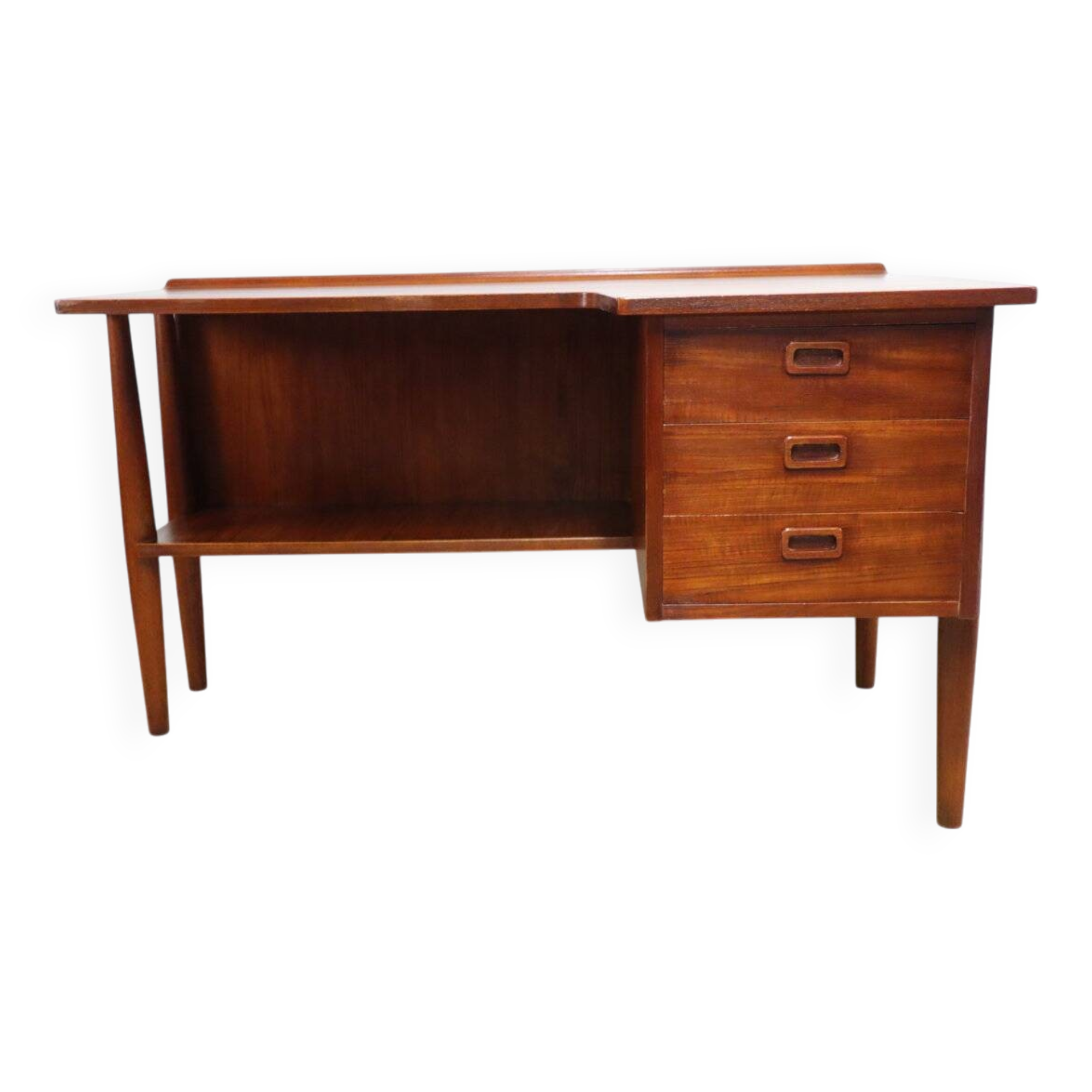 Scandinavian "Boomerang" teak desk - 1960s