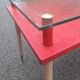 Vintage desk table with tapered legs