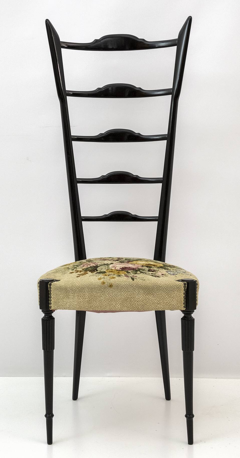 Pair of Chiavari Mid-Century Modern Italian High Back Chair