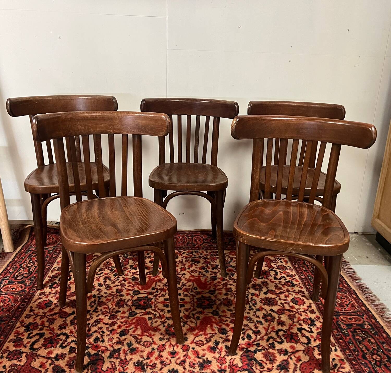 Antique Baumann bistro chairs x 5