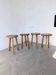 Set of 4 tripod stools from the 1950s.