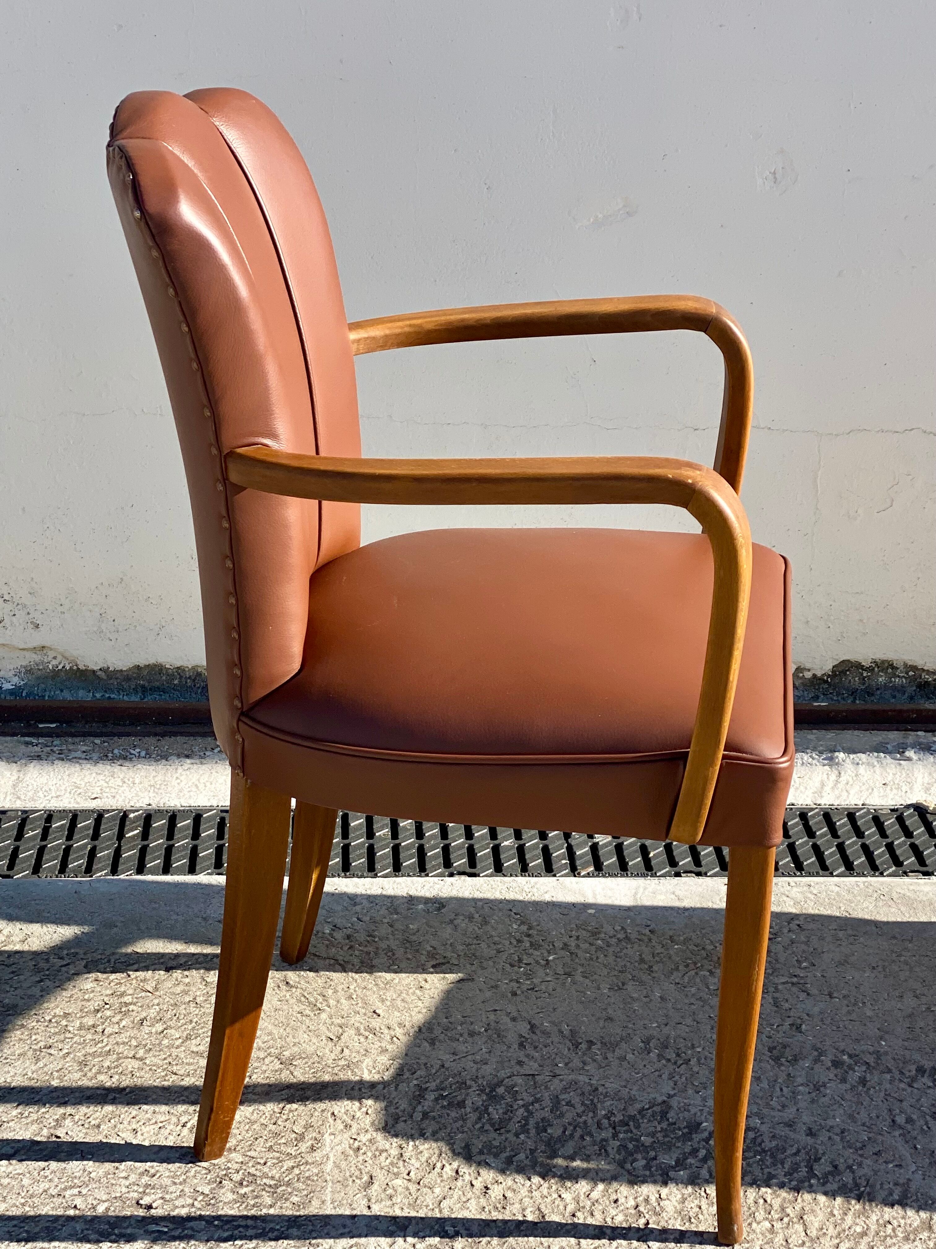 Pair of 50s bridge armchairs