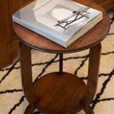 Art deco oak pedestal table