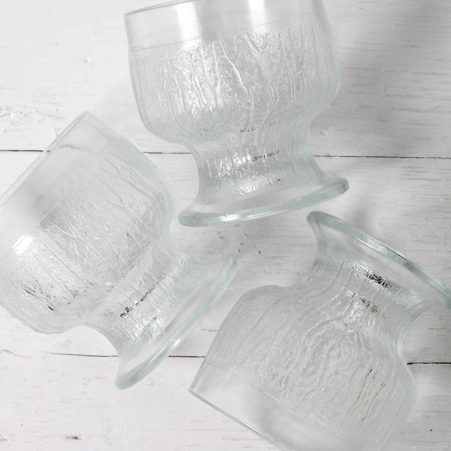 3 verres en cristal Crystalex par Ivo Rozsypal, République tchèque 1977