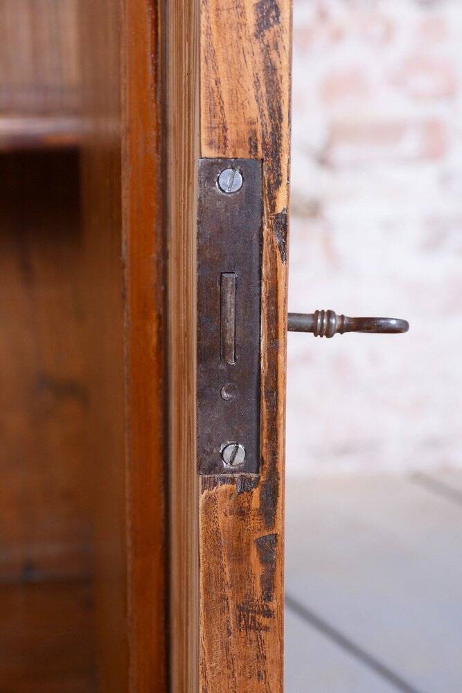 Small Antique Biedermeier Cabinet in Ash and Spruce, 1830s