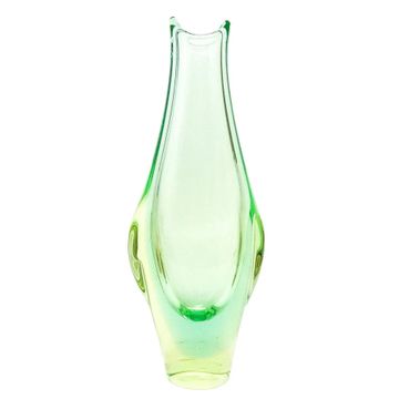 Mid-century modern vase, glass, Huta Zelezny Brod, Czechoslovakia, 1950s